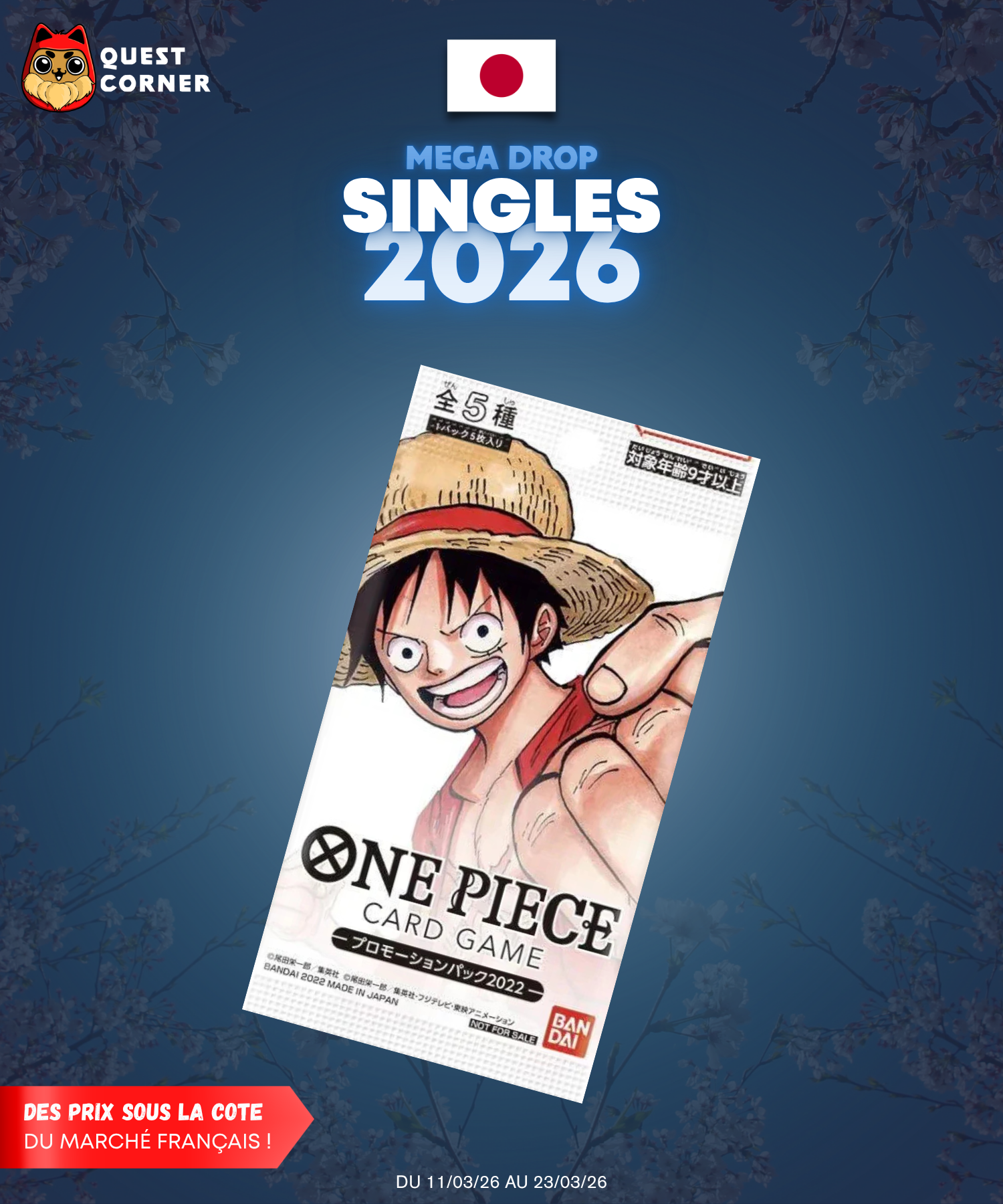 [MEGA DROP 2026] Booster One Piece – Promotion Pack Vol.1 – 2022 – JP – Scellé - Quest Corner