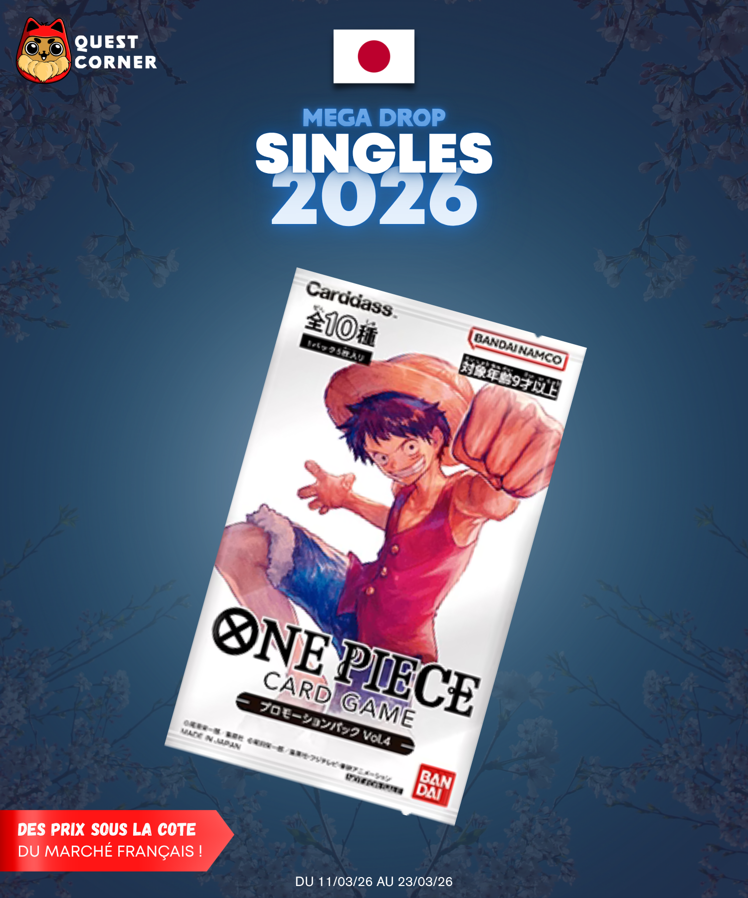 [MEGA DROP 2026] Booster One Piece – Promotion Pack Vol.4 – 2023 – JP – Scellé - Quest Corner