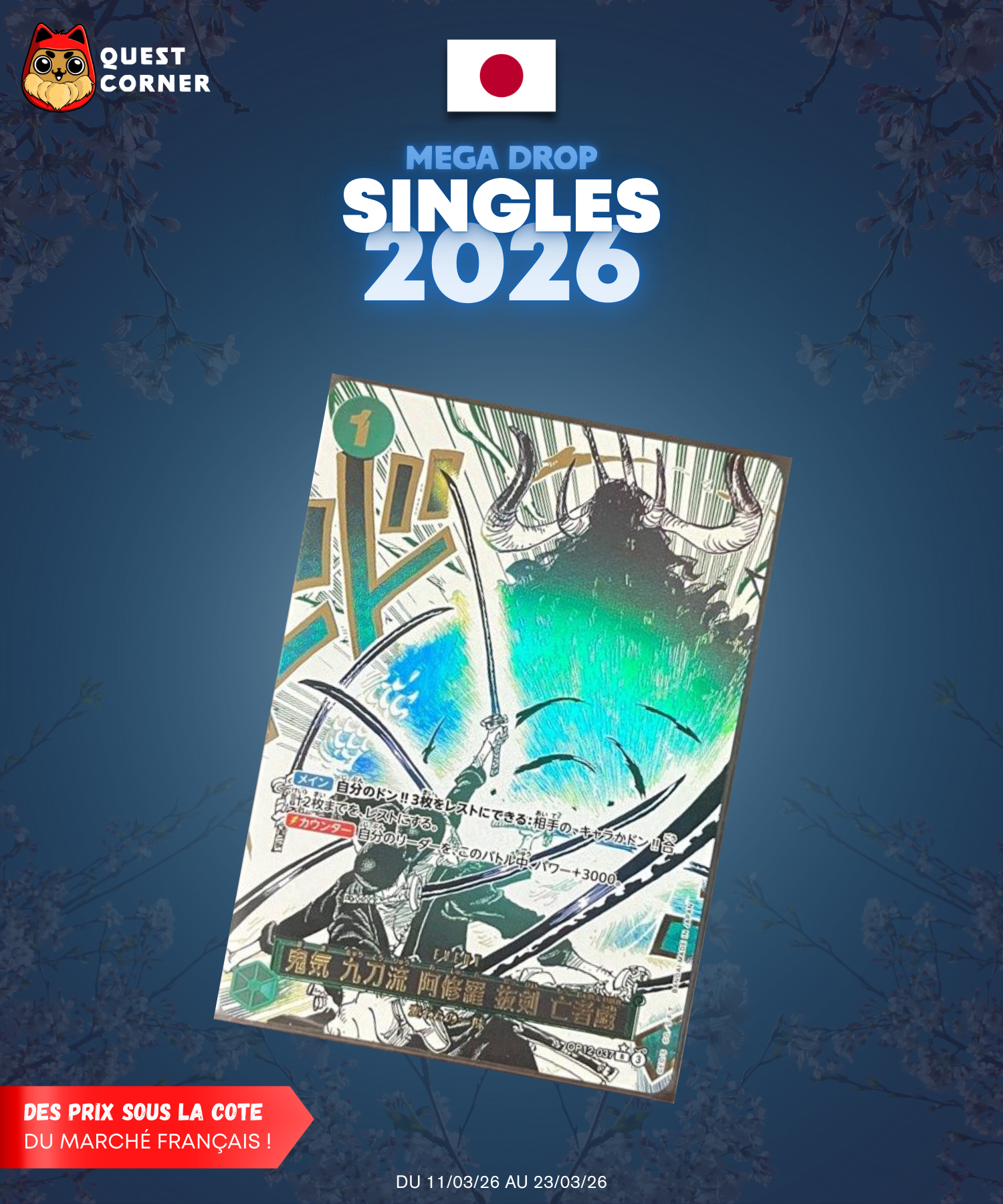 [MEGA DROP 2026] Carte One Piece – Demon Aura Nine Sword Style Asura OP12-037 – OP12 – JP - NM - Quest Corner