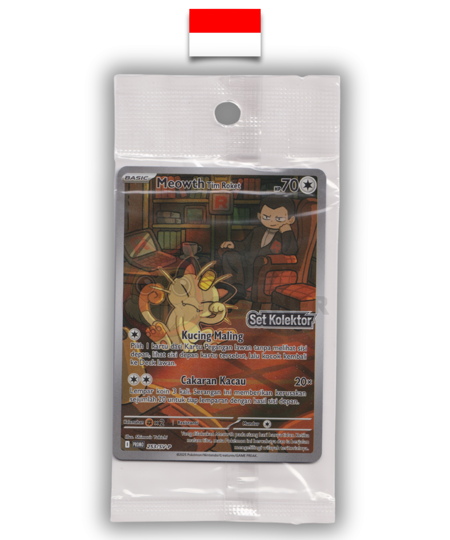 Carte Pokémon – Miaouss 253/SV-P Promo Stamp Set Kolektor – Indonésien