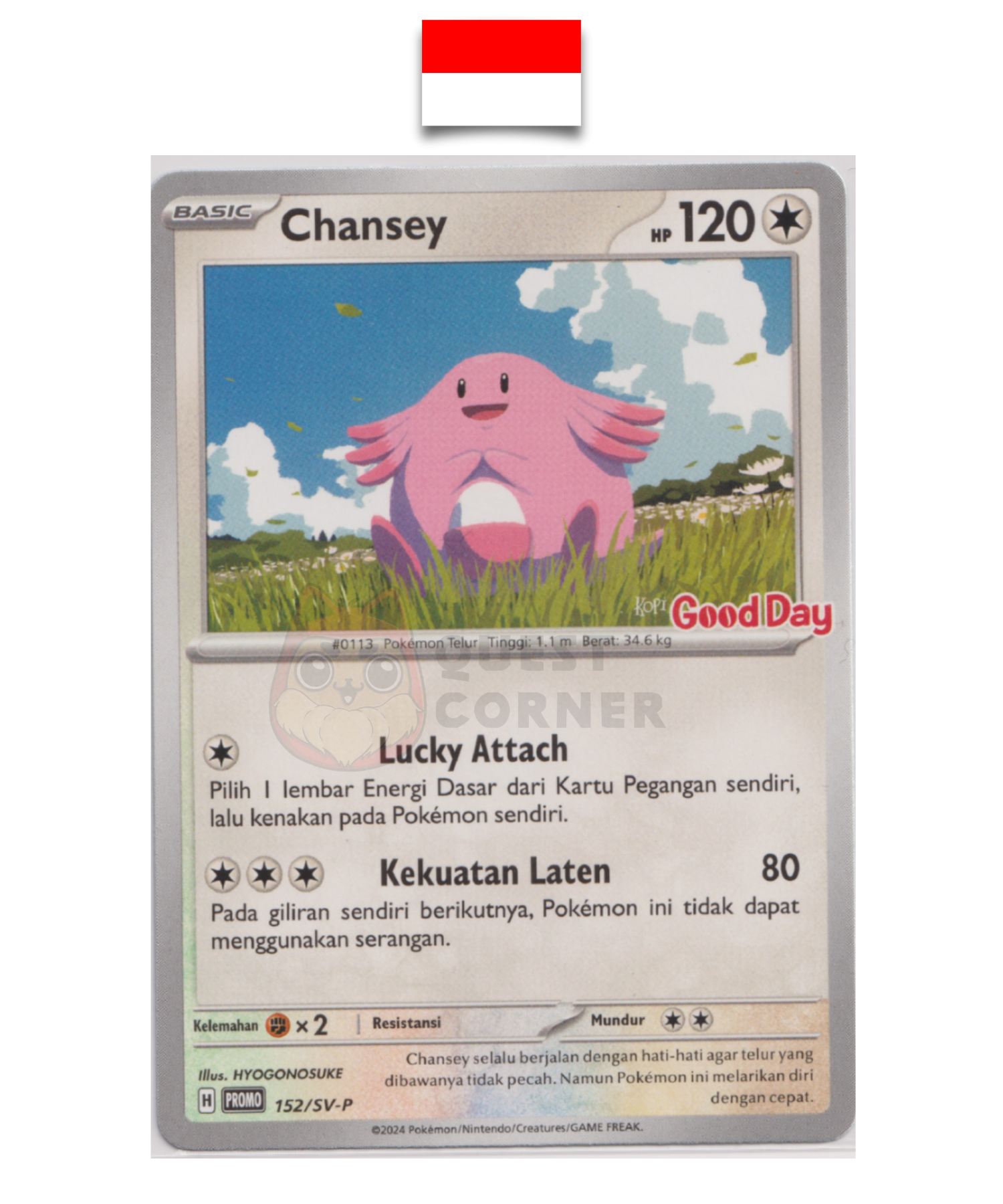Carte Pokémon – Leveinard 152/SV-P Promo Good Day – Indonésien