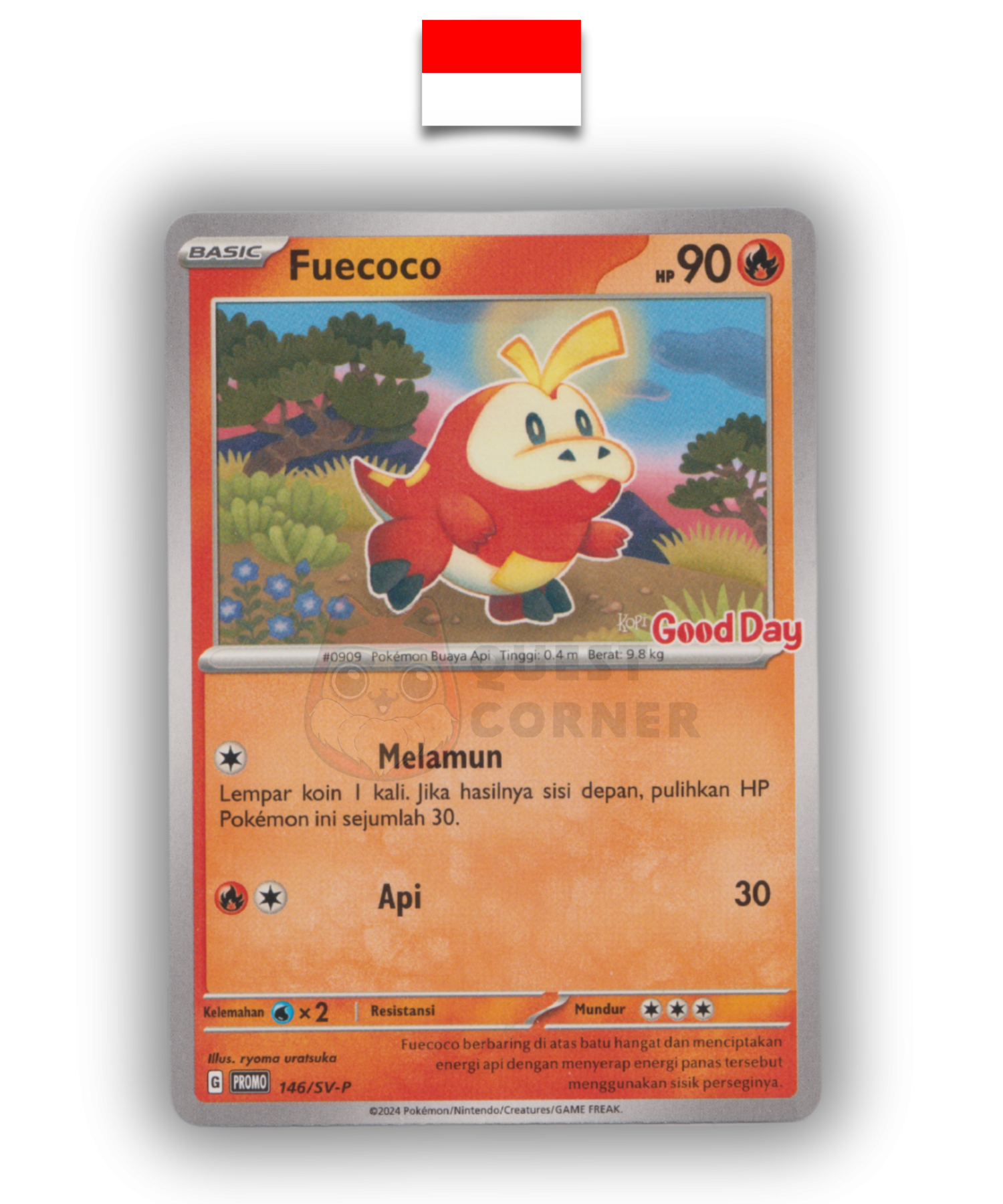 Carte Pokémon – Chochodile 148/SV-P Promo Good Day – Indonésien