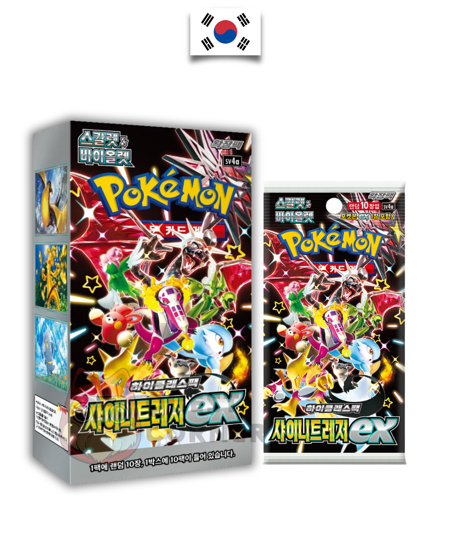 Display Pokémon Shiny Treasure ex SV4a – 10 Boosters – Coréen – Scellé (No Shrink)