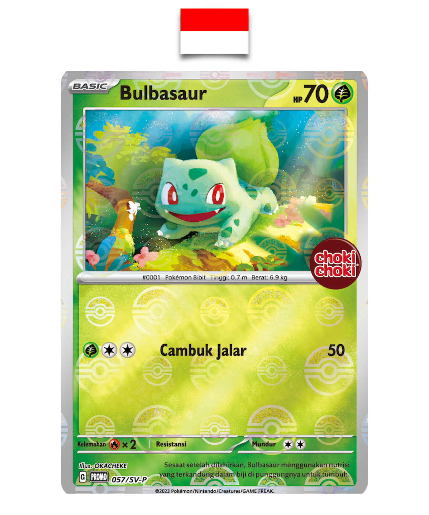 Carte Pokémon – Bulbizarre 057/SV-P Promo Choki Choki Pokeball – Indonésien - Quest Corner