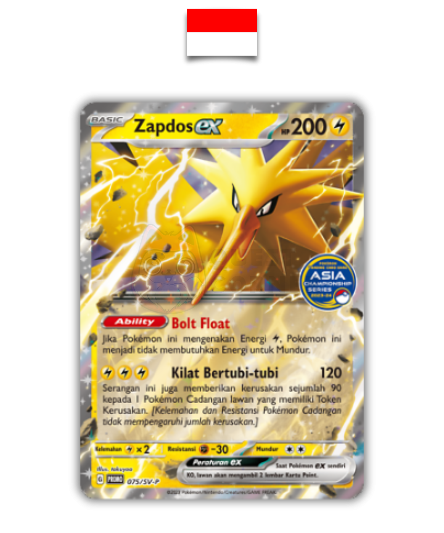 Carte Pokémon – Électhor Scellé 075/SV-P Promo – Indonésien