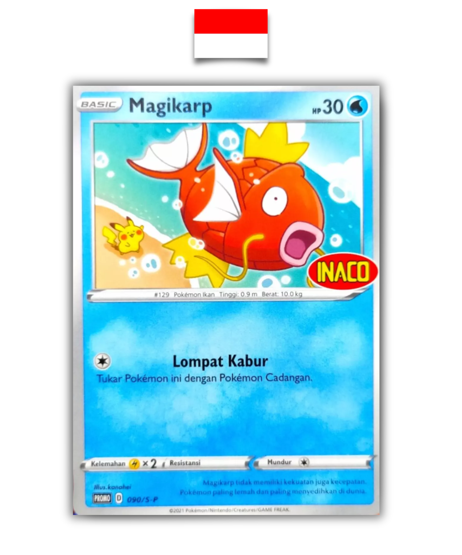 Pokémon Card – Magikarp (INACO Stamp) 090/SP Promo – Indonesian