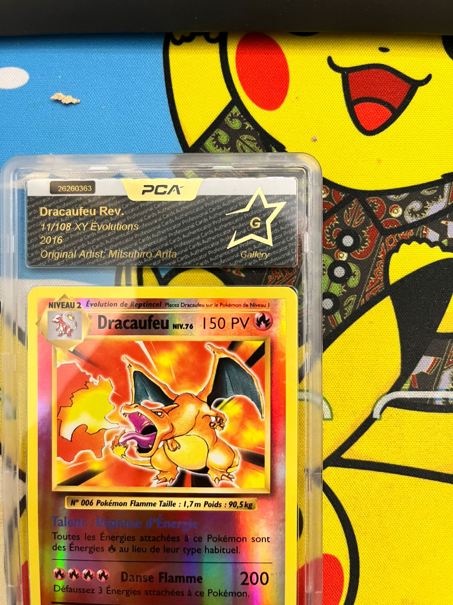 Graded Pokémon Card – Charizard 11/108 Reverse – PCA Gallery – French - Quest Corner