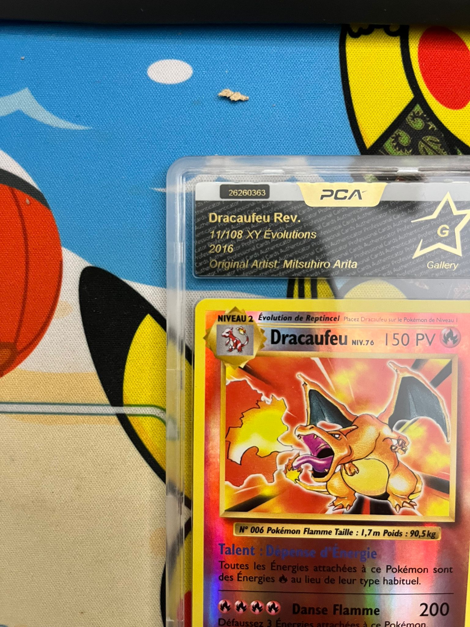Graded Pokémon Card – Charizard 11/108 Reverse – PCA Gallery – French - Quest Corner