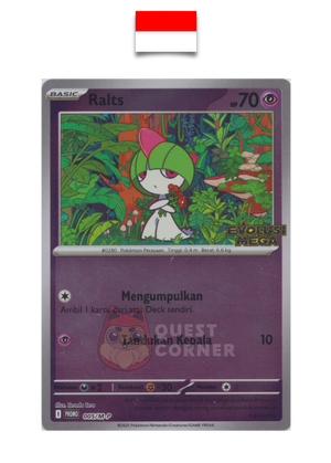 Carte Pokémon – Tarsal 005/M-P – Reverse Holo – Promo Stamp – Evolusi Mega – Indonésien - Quest Corner