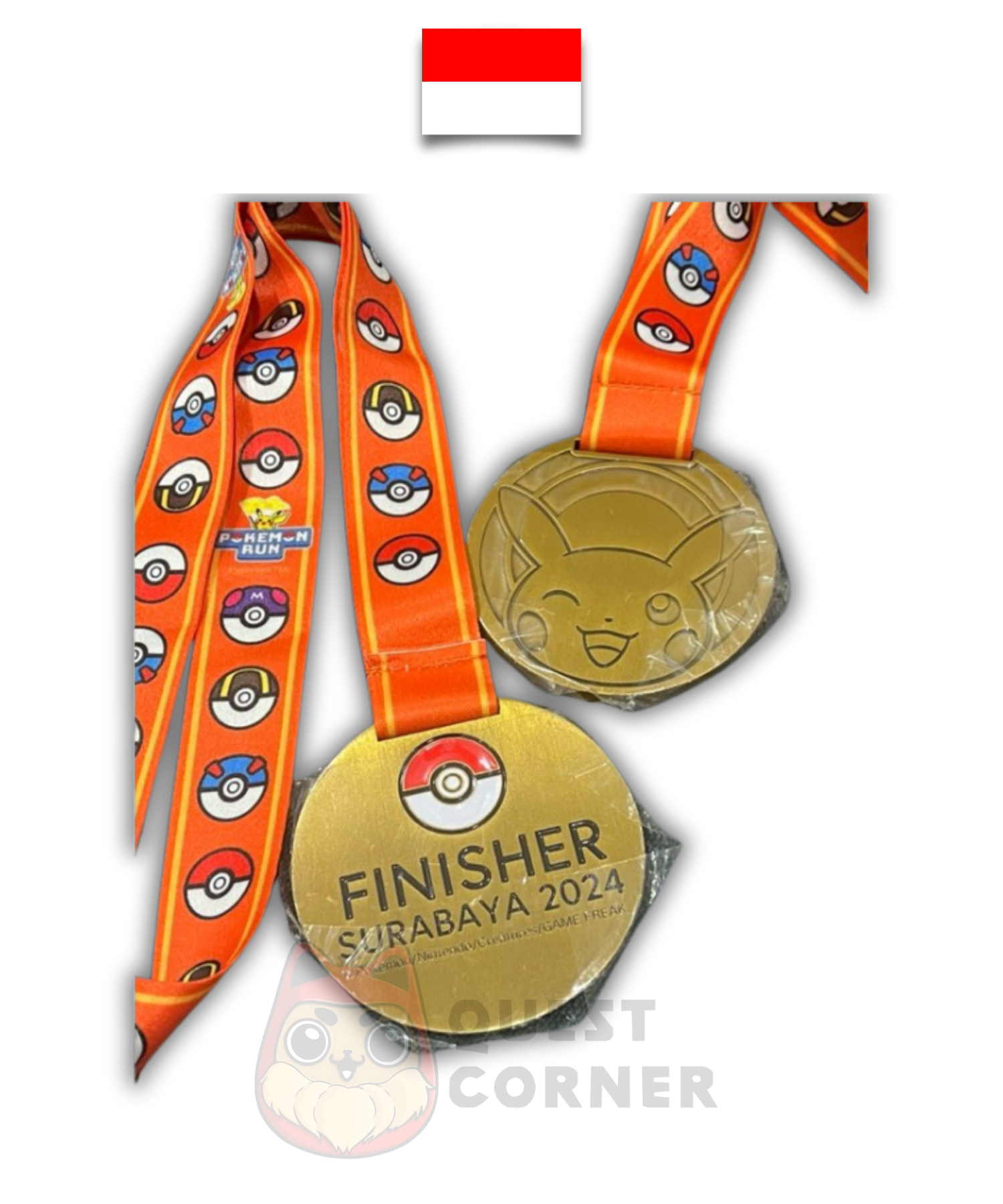Médaille Pokémon – Pokemon Run Indonesia 2024 – Pikachu – Surabaya Finisher – Indonésie