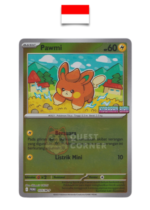 Carte Pokémon – Pohm 035/M-P – Reverse Holo – Promo Stamp – Kobaran Biru – Indonésien - Quest Corner