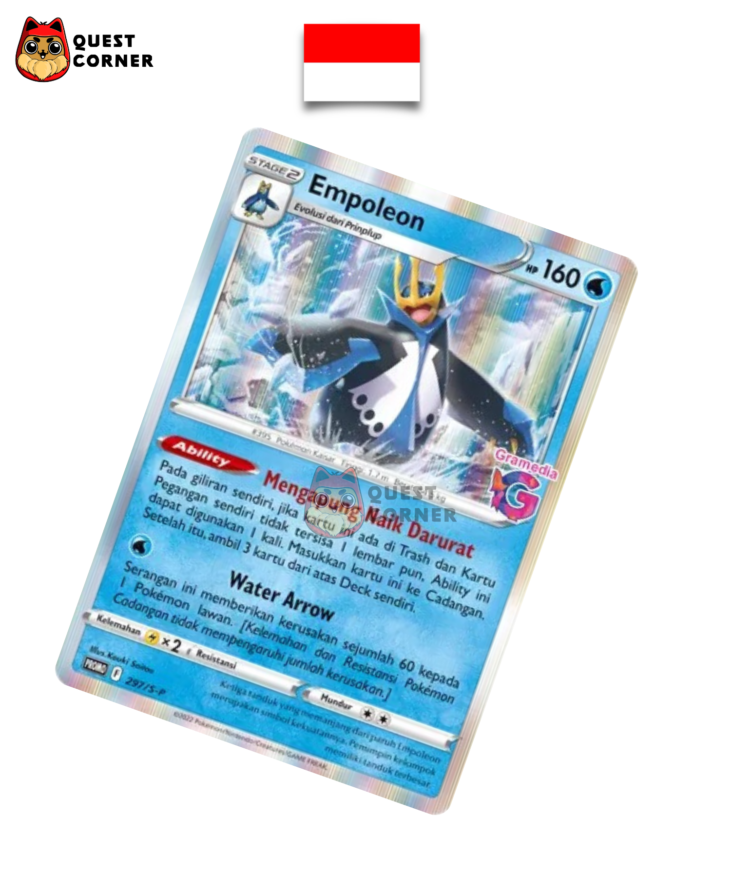 Carte Pokémon Pingoléon 297/S-P Promo Gramedia en indonésien