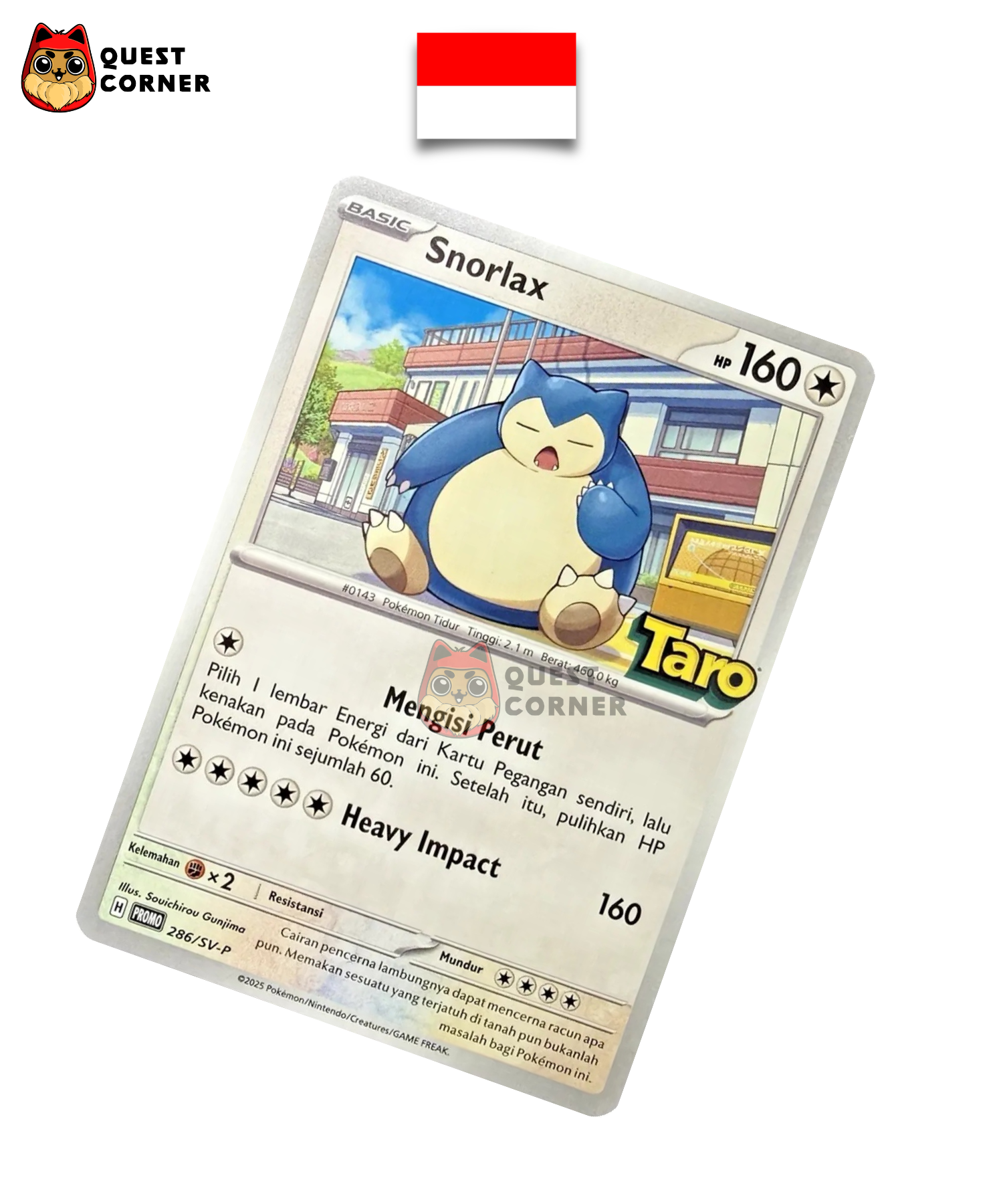 Carte Pokémon Ronflex 286/SV-P Promo Taro en indonésien