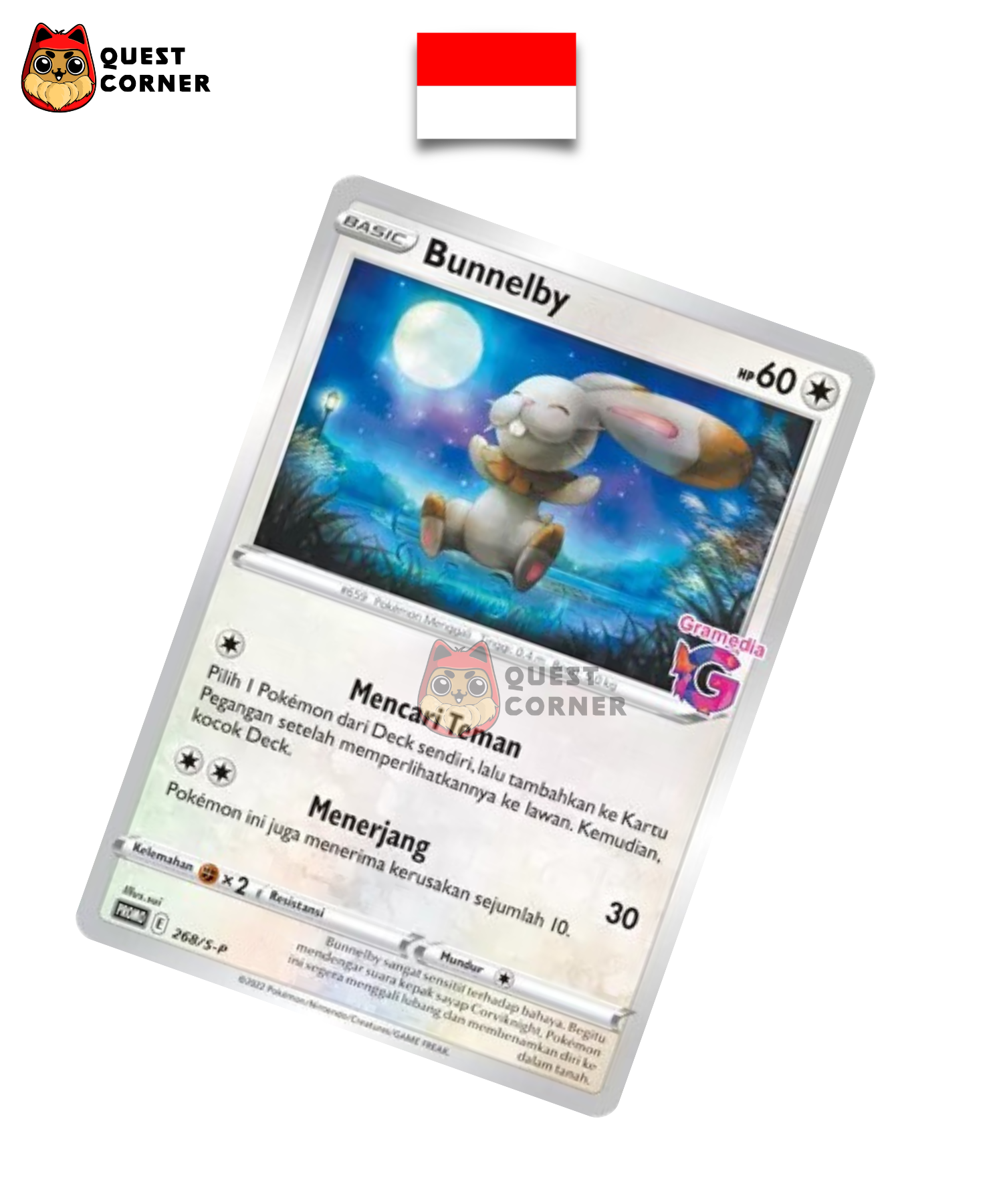 Carte Pokémon Sapereau 268/S-P Promo Gramedia en indonésien