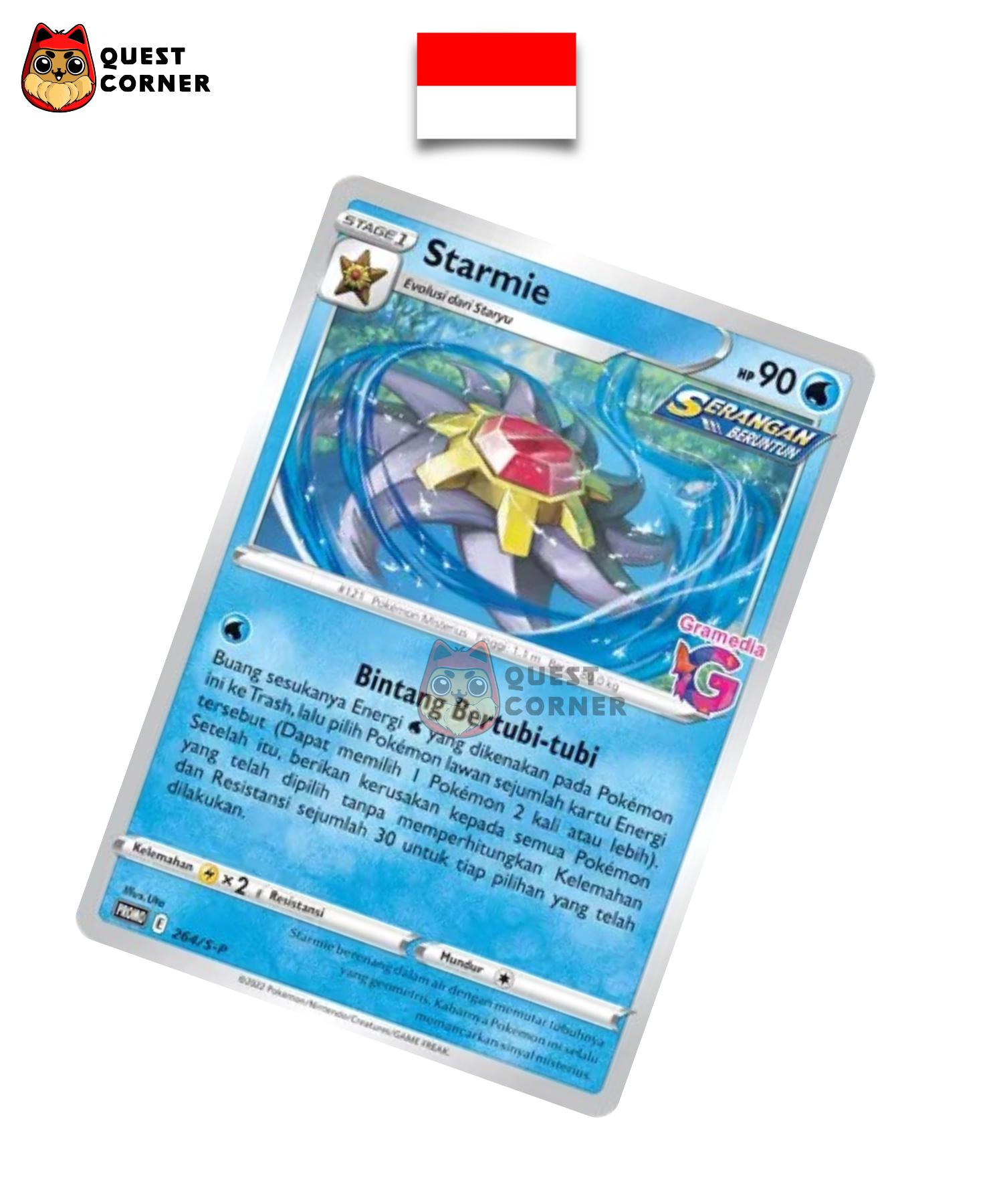 Carte Pokémon Staross 264/S-P Promo Gramedia en indonésien